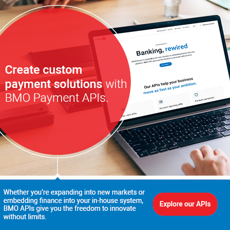 Create custom payment solutions with BMO Payment APIs